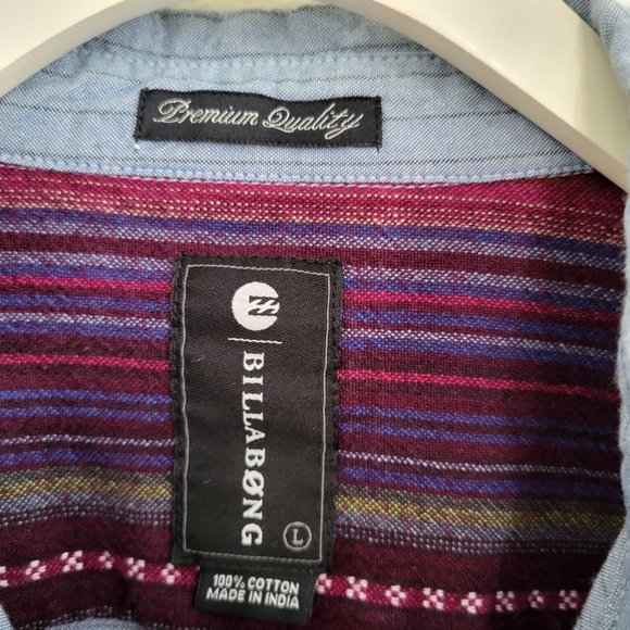 Billabong Men's Long Sleeve Button Up Shirt SZ L - Picture 3 of 7